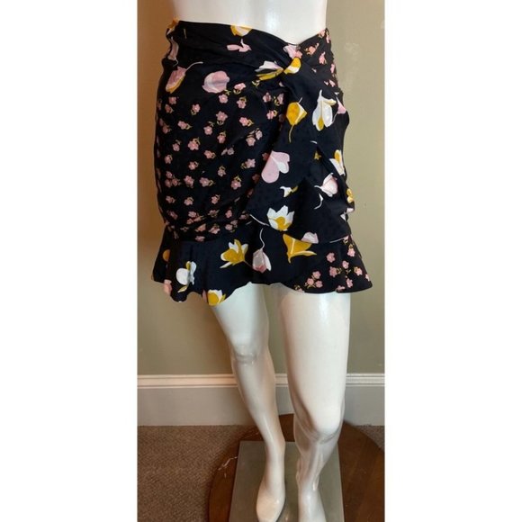 Self-Portrait Mixed Floral Ruffle Skirt NEW - Picture 3 of 13